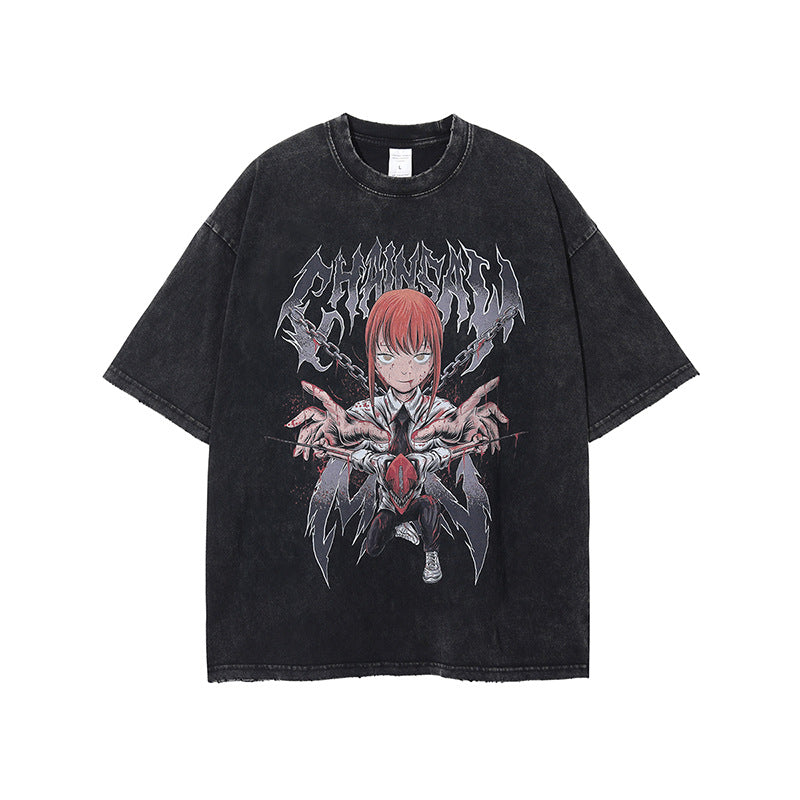 Frayed Edges, Used Chainsaw, Anime, Cartoon, Printed T Shirts,