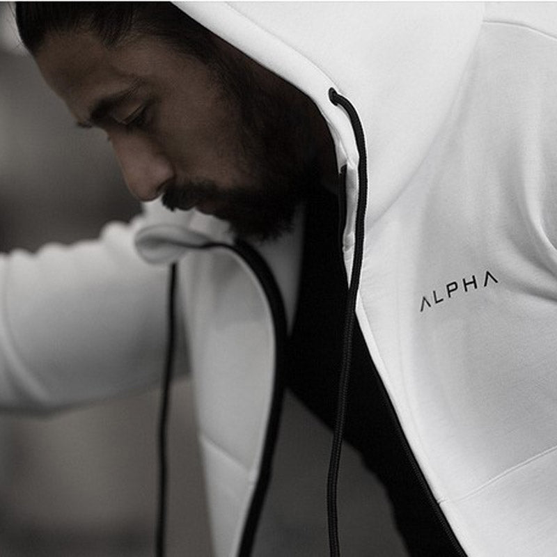 Alpha Brand Hoody Cotton Long Sleeves