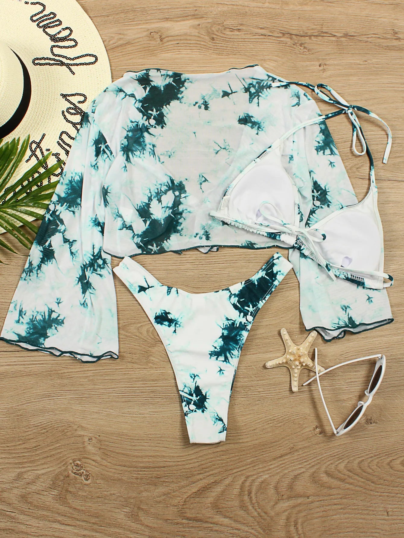 Women's Leopard Print 3-Piece Swimsuit