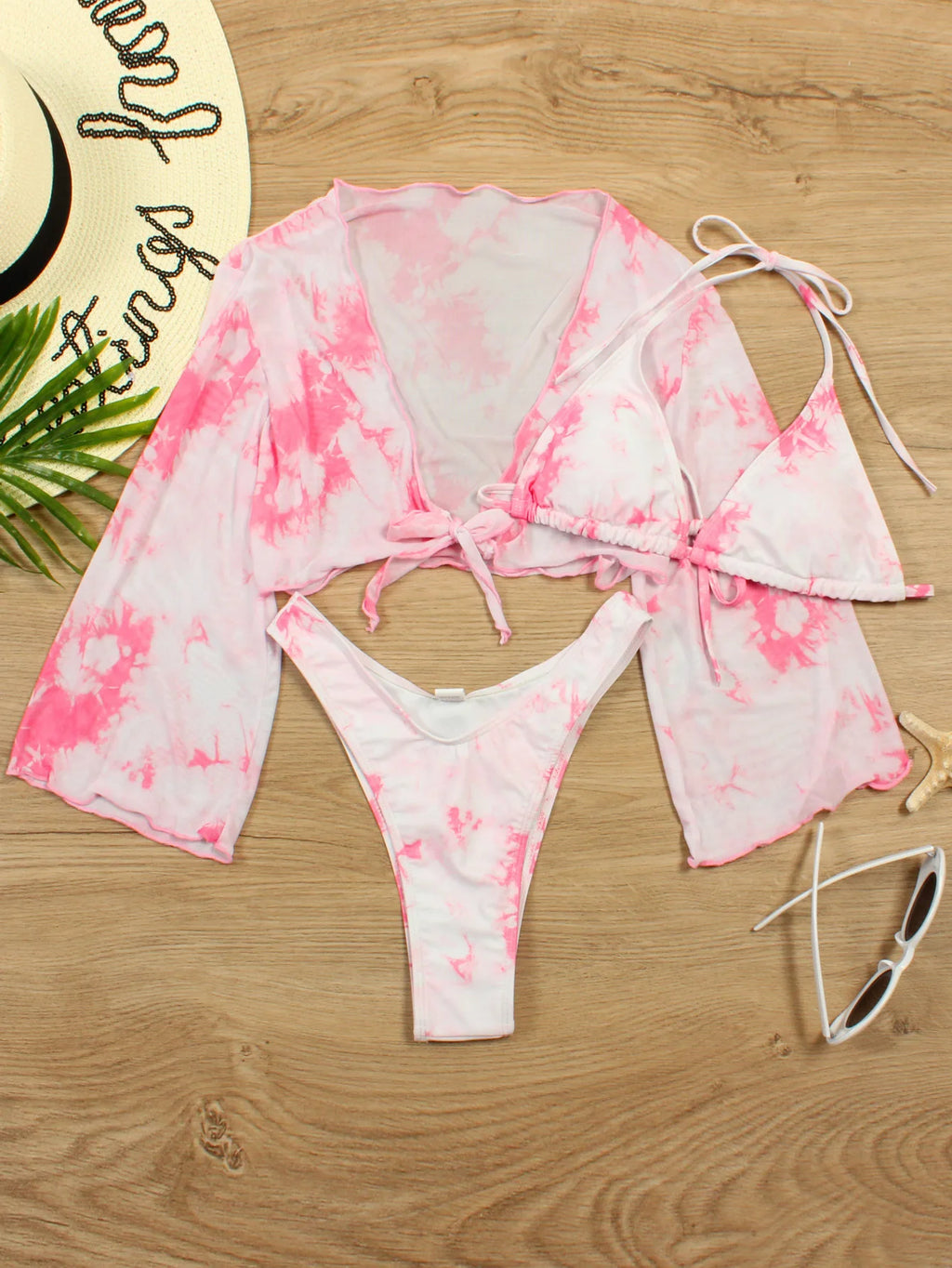 Women's Leopard Print 3-Piece Swimsuit