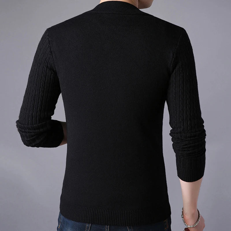 Men's Sweater Jacket Solid Color  Knitwear