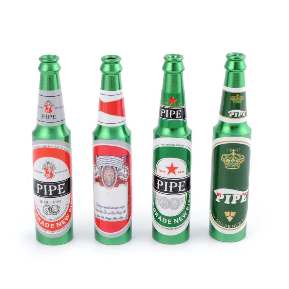 New Design Mini Beer Smoking Metal Herb Tobacco Pipes