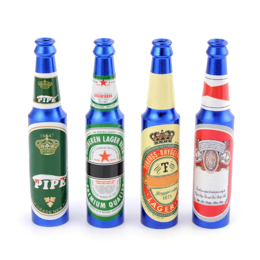 New Design Mini Beer Smoking Metal Herb Tobacco Pipes