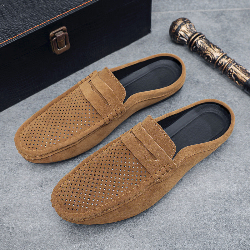Men's Beanie  Half-Cup Breathable Toe-Toe Slip-Ons.
