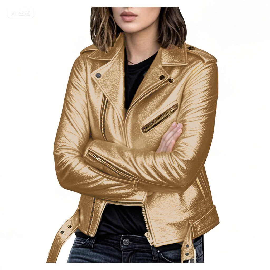 Leather Motorcycle Jacket Slim Fit