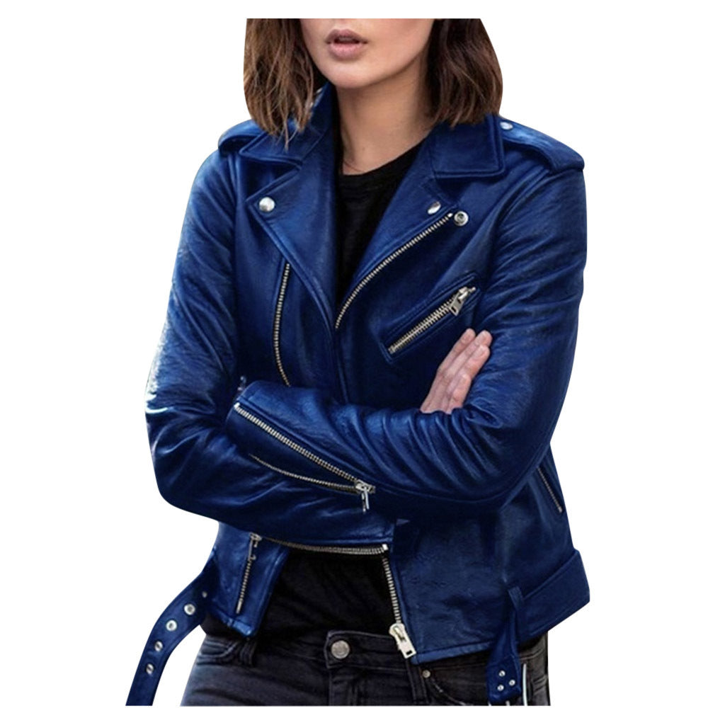 Leather Motorcycle Jacket Slim Fit