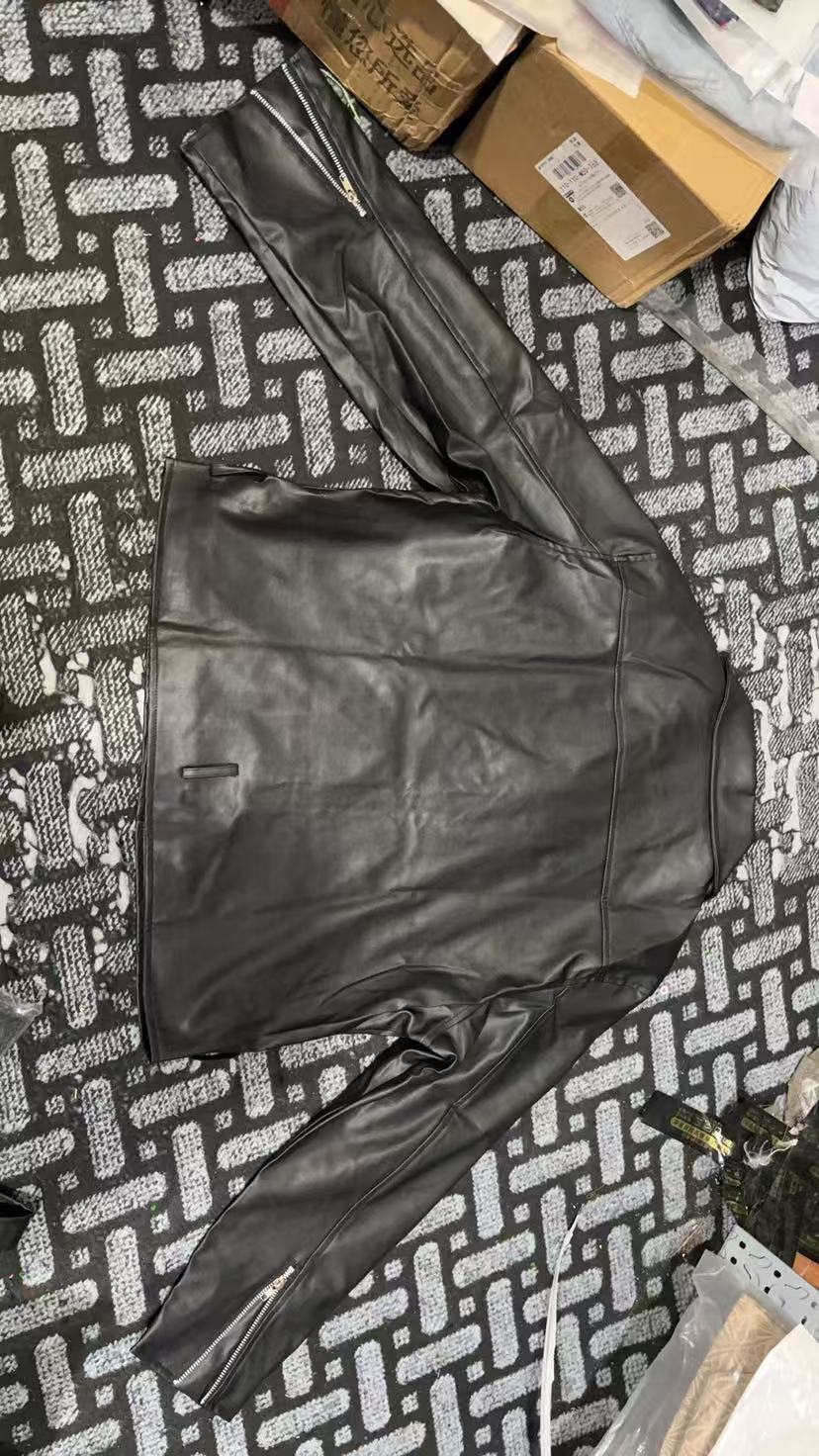 Leather Motorcycle Jacket Slim Fit