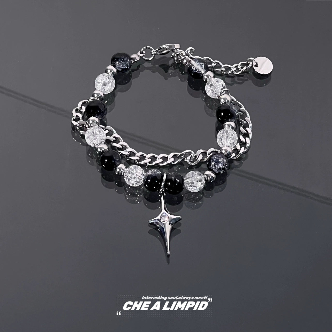 Burst Bead Star Double Layer Twin Hip Hop Trend Chain