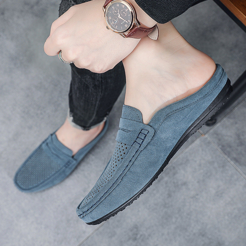 Men's Beanie  Half-Cup Breathable Toe-Toe Slip-Ons.