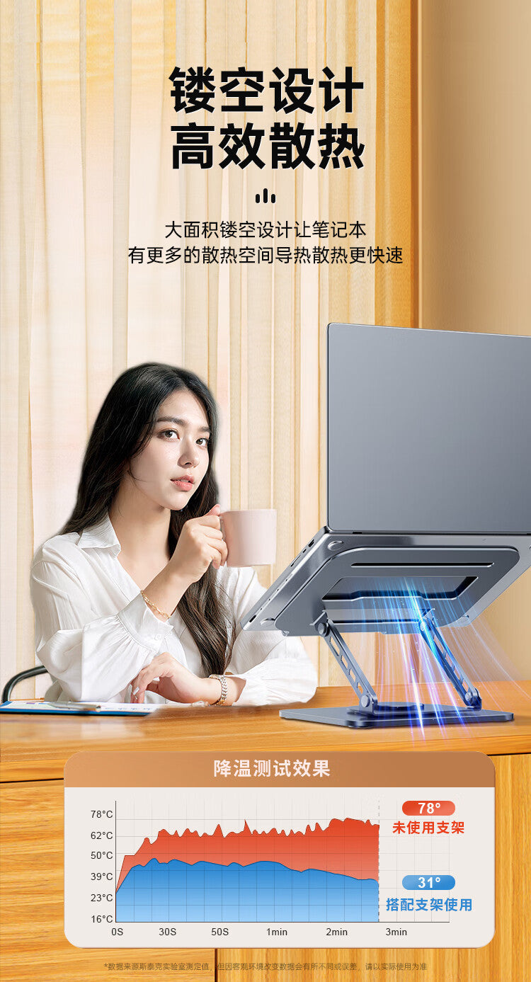 360-degree rotating laptop heat dissipation stand