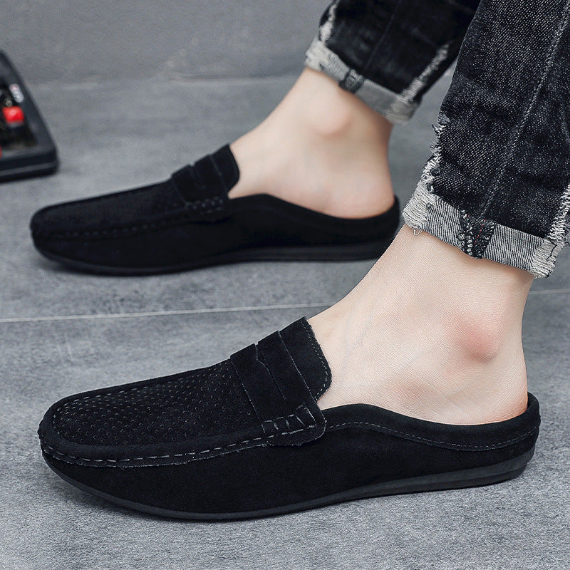 Men's Beanie  Half-Cup Breathable Toe-Toe Slip-Ons.