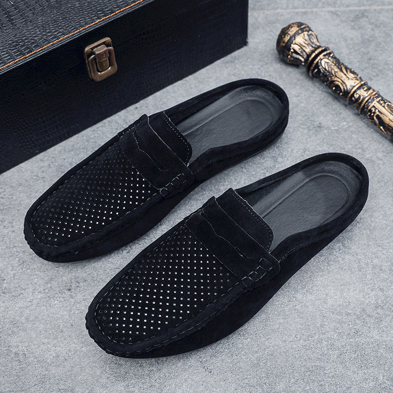 Men's Beanie  Half-Cup Breathable Toe-Toe Slip-Ons.