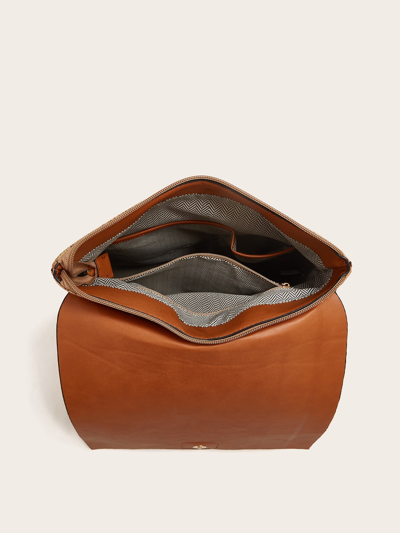 Retro Printed Bark Cork Flip-Top bag