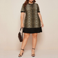 European and American-Style Loose-Fit Casual Leopard Print Short-Sleeve Dress