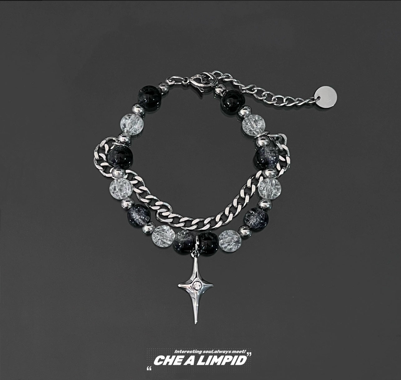Burst Bead Star Double Layer Twin Hip Hop Trend Chain
