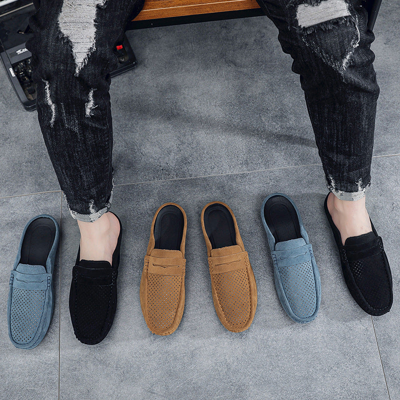 Men's Beanie  Half-Cup Breathable Toe-Toe Slip-Ons.