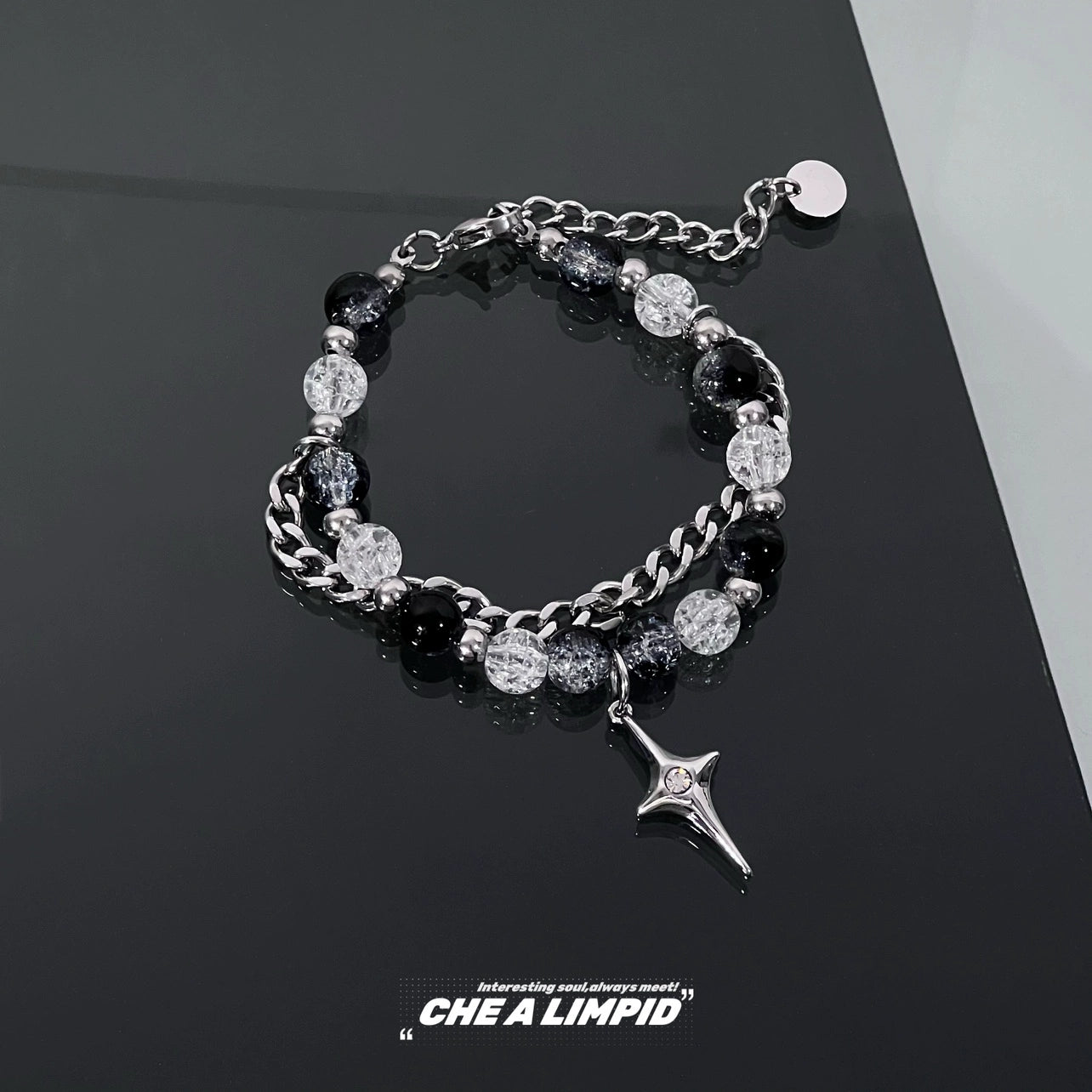 Burst Bead Star Double Layer Twin Hip Hop Trend Chain