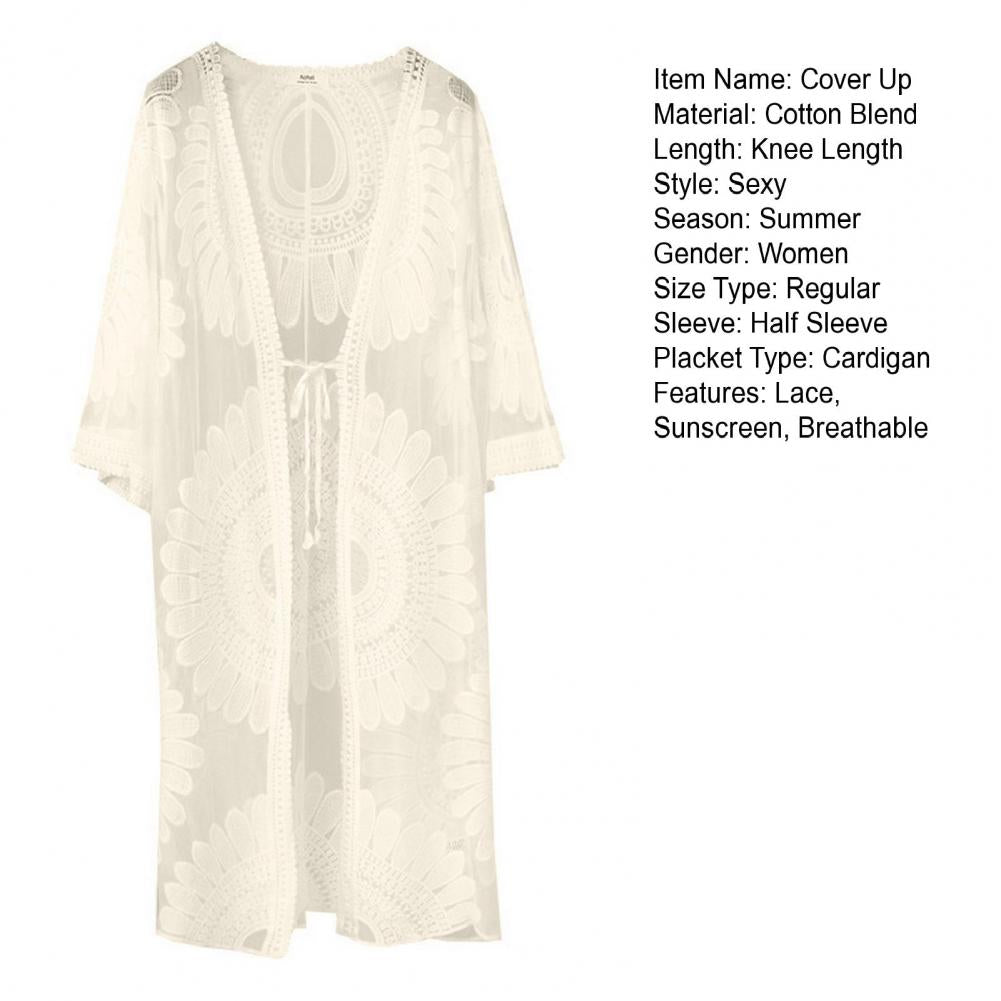 Women's Embroidered Beach Cover-Up Dress