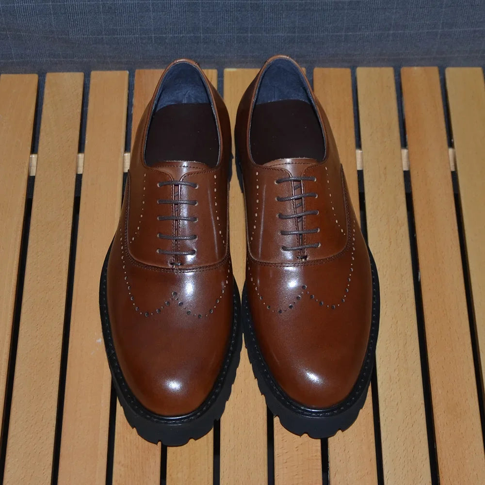 Men's Genuine Leather Oxford Sneakers