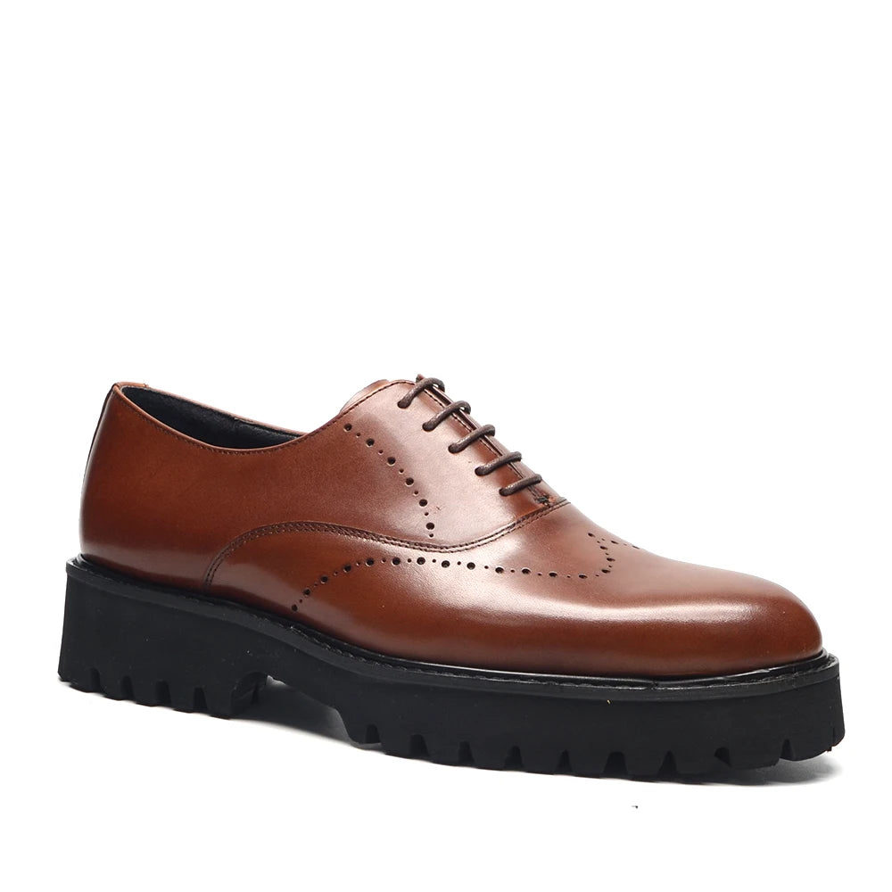 Men's Genuine Leather Oxford Sneakers