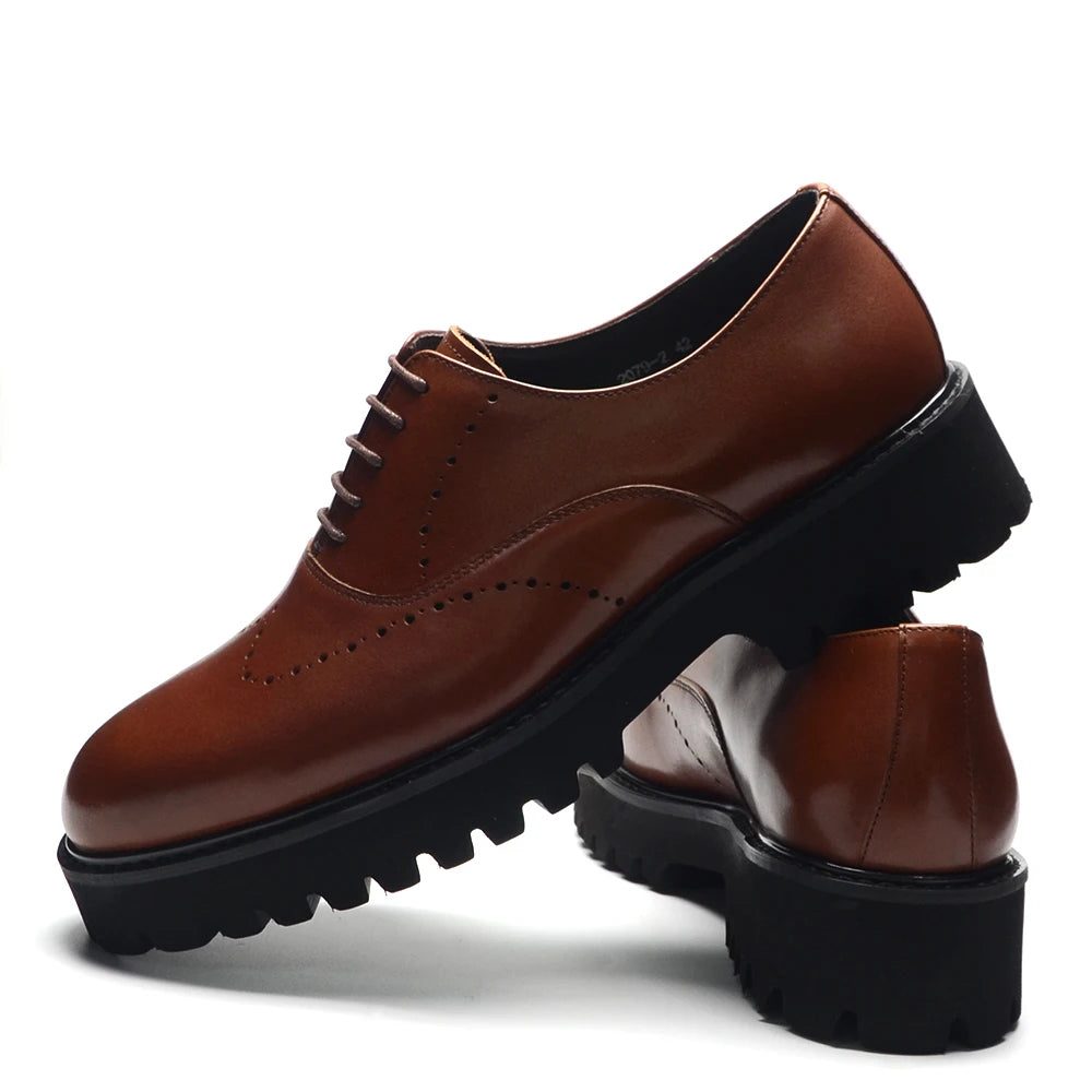 Men's Genuine Leather Oxford Sneakers