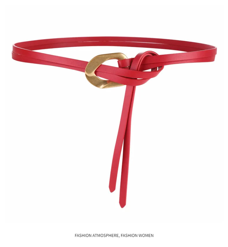 Vintage Double Layer Real Leather Belt Women