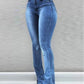 Women Pockets Design Casual Denim Pants