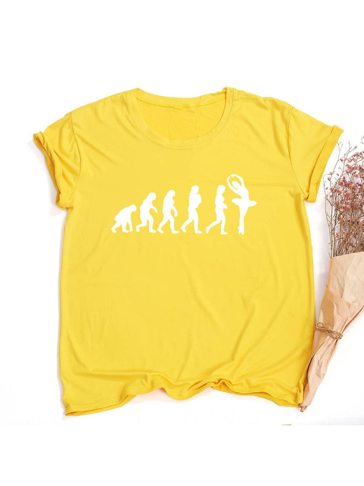 Born To Dance Letters Print Women Tshirt