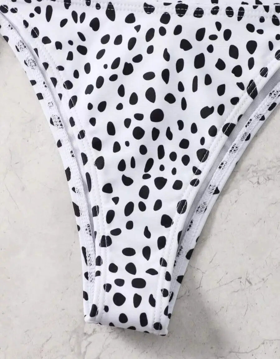 Women's Leopard Halter Triangle Bikini