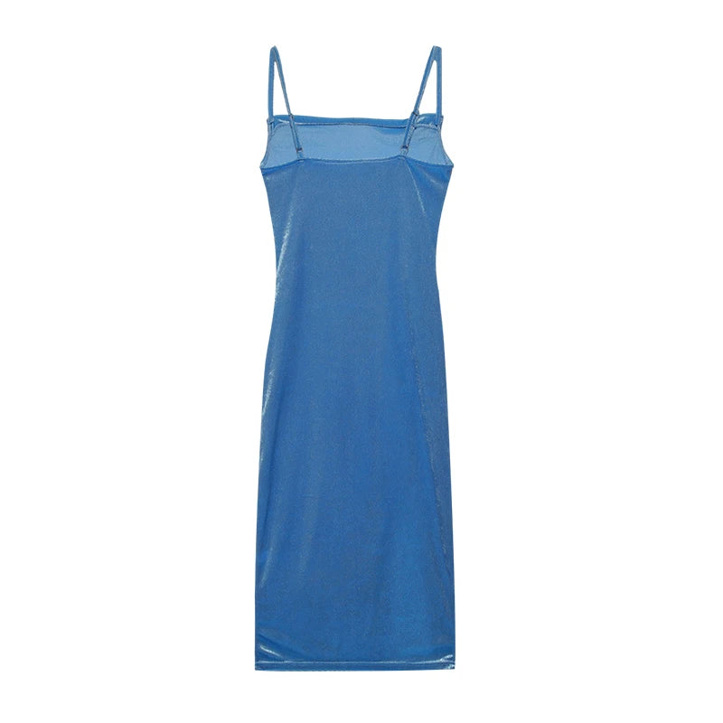 Fashionable and Sexy Slim Fit Slit Strap Dress