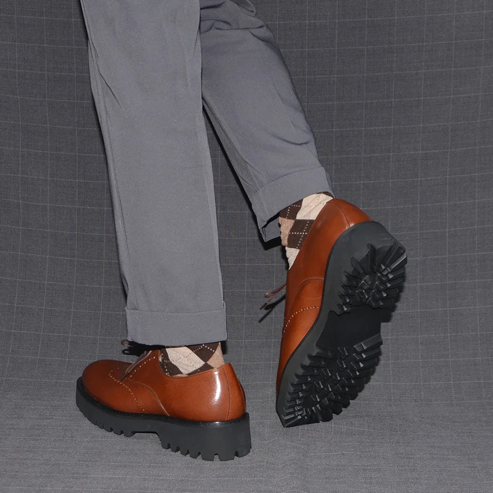 Men's Genuine Leather Oxford Sneakers