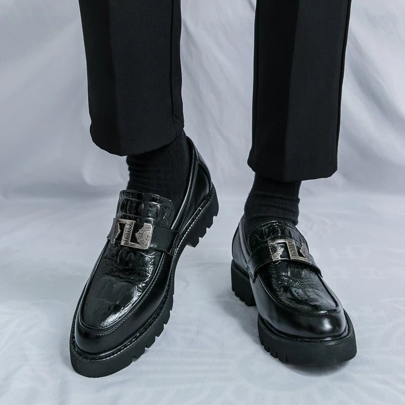 British Street Style Leather Loafers
