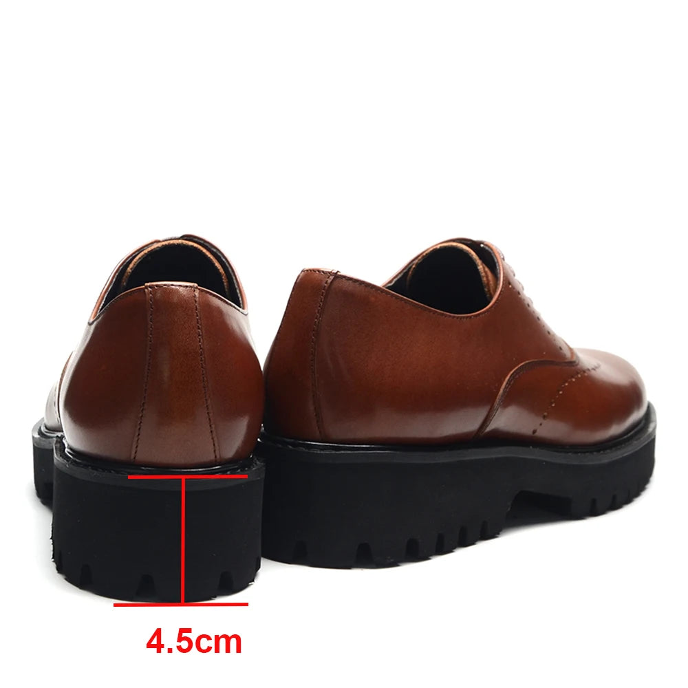 Men's Genuine Leather Oxford Sneakers