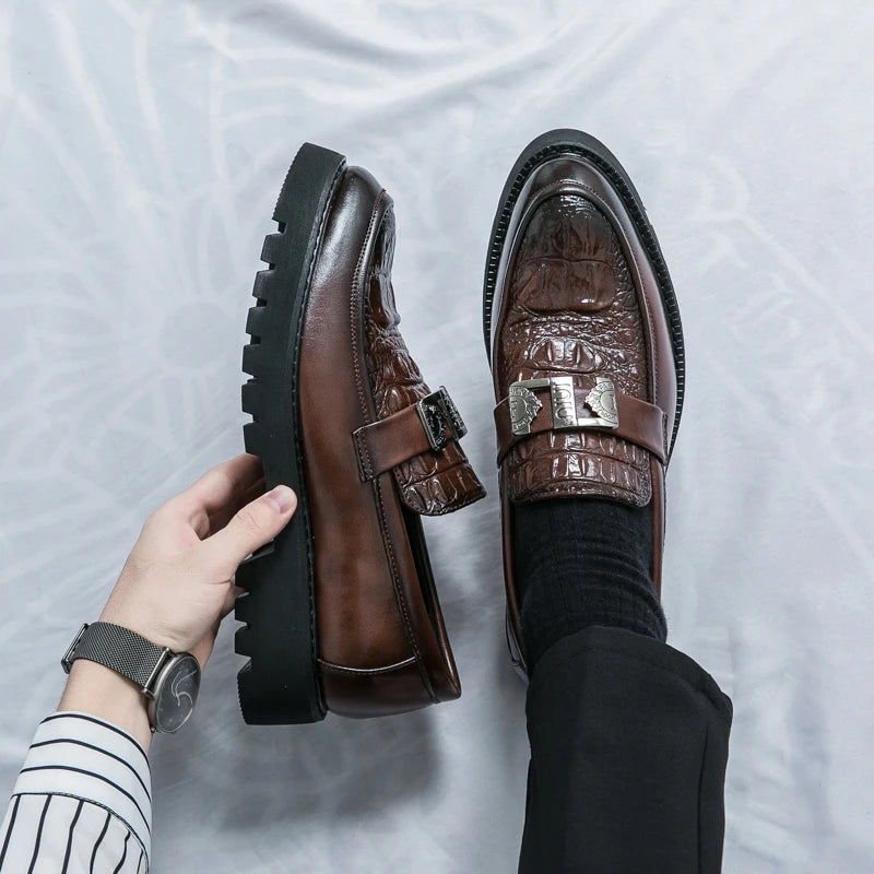 British Street Style Leather Loafers