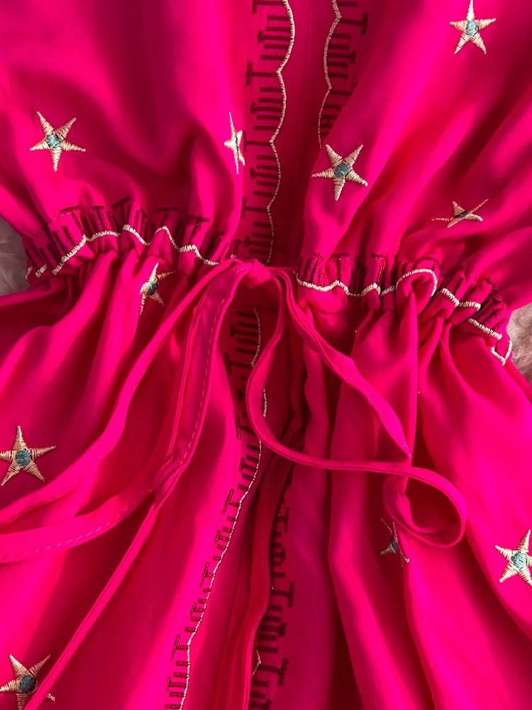 Women's Vintage Ethnic Midi Dress