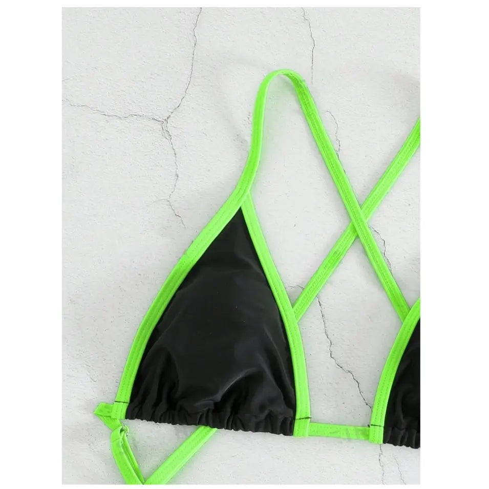 Women's Contrast Trim Halterneck One-Piece