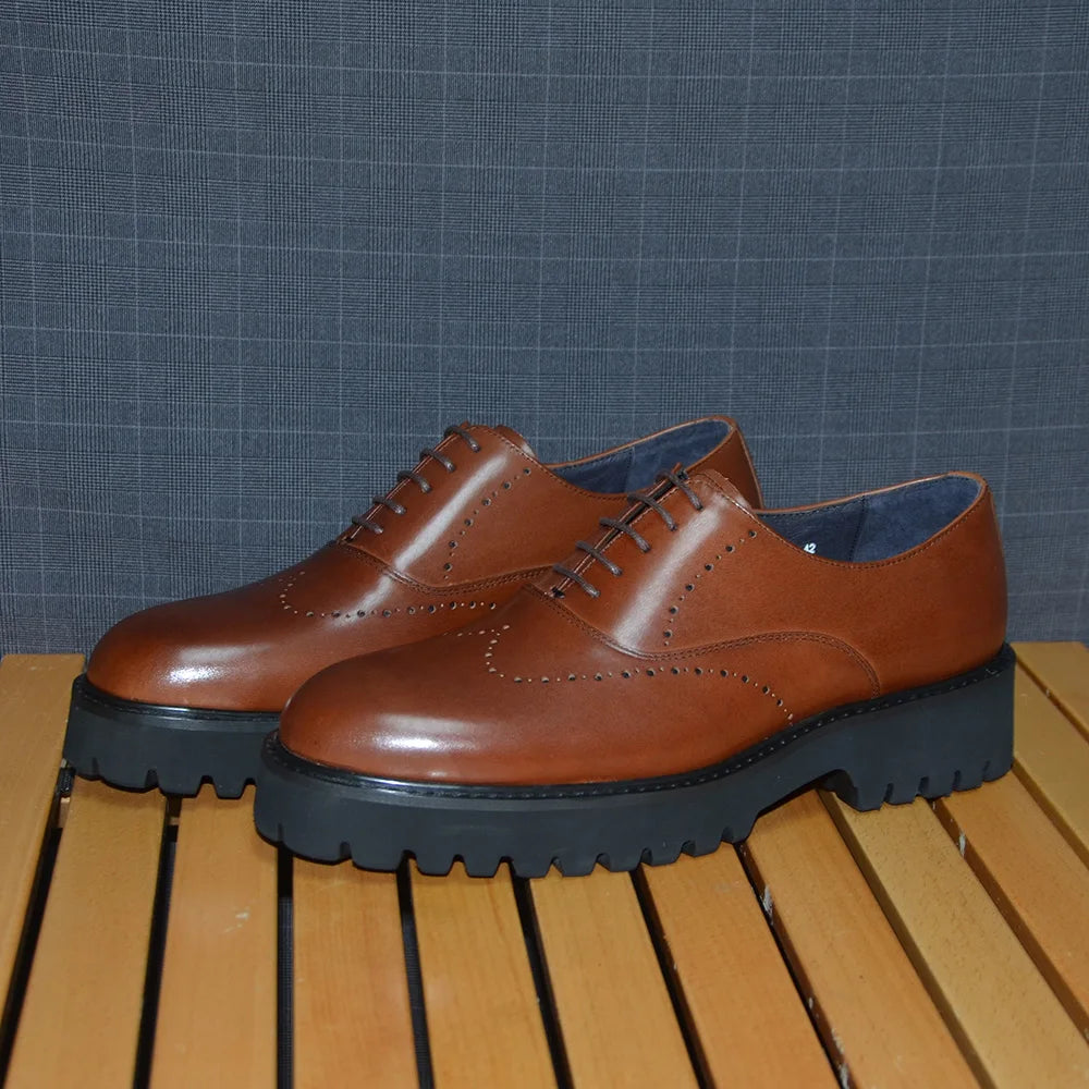 Men's Genuine Leather Oxford Sneakers