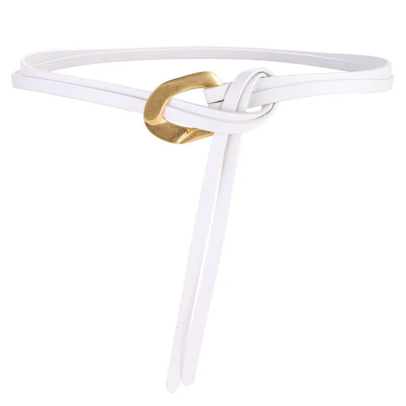 Vintage Double Layer Real Leather Belt Women