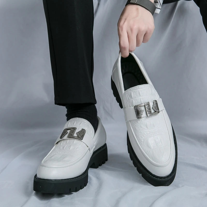 British Street Style Leather Loafers