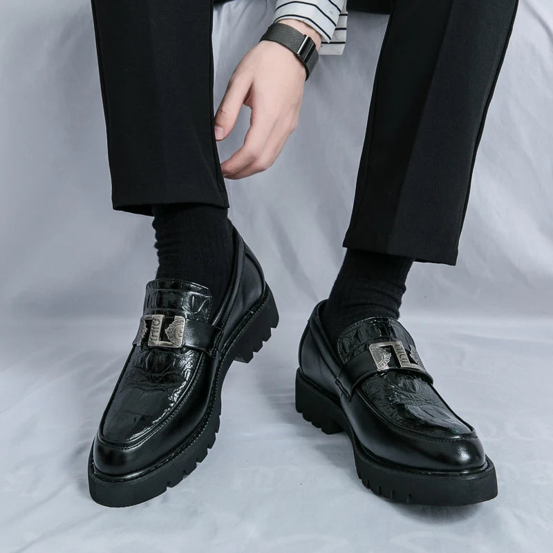 British Street Style Leather Loafers