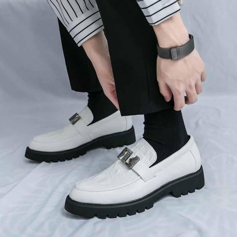 British Street Style Leather Loafers