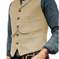 Wool Tweed Slim Fit herringbone Leisure Business Waistcoat