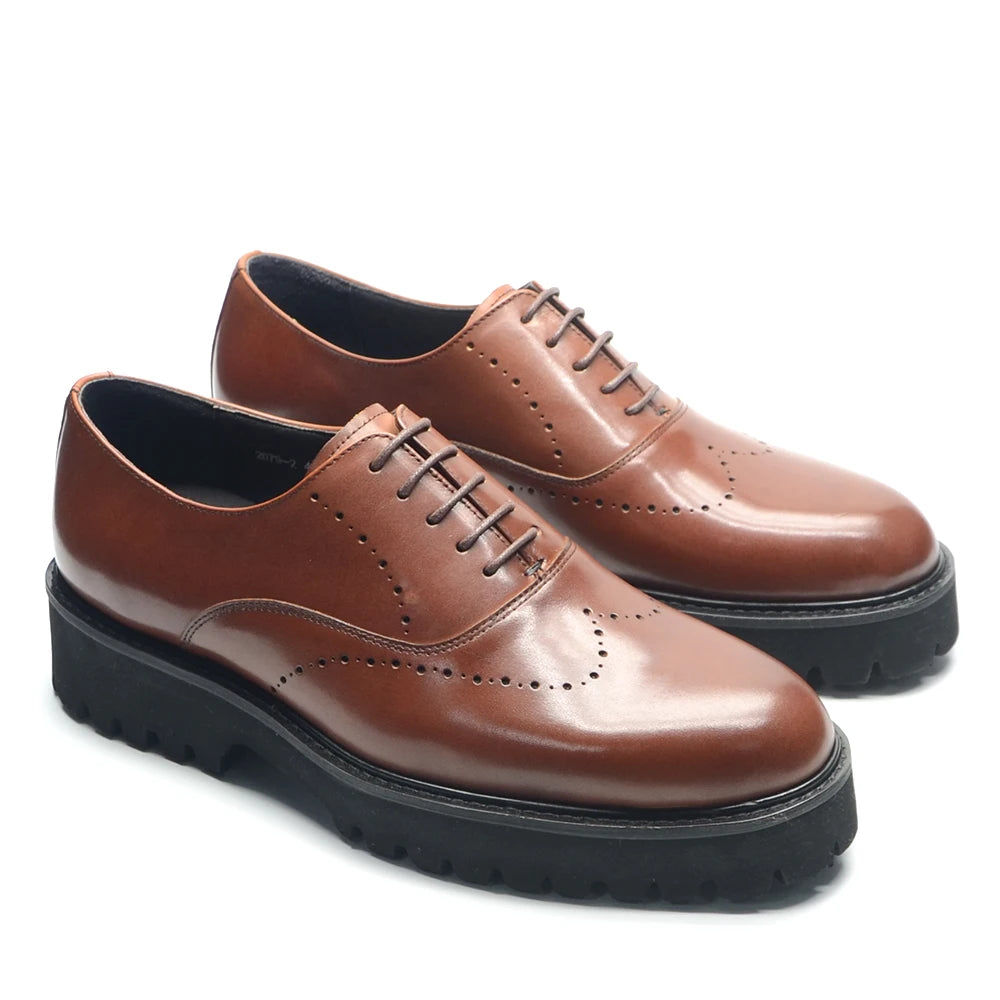 Men's Genuine Leather Oxford Sneakers