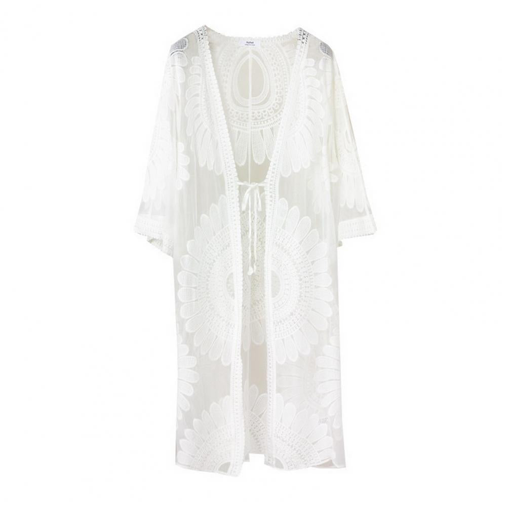 Women's Embroidered Beach Cover-Up Dress