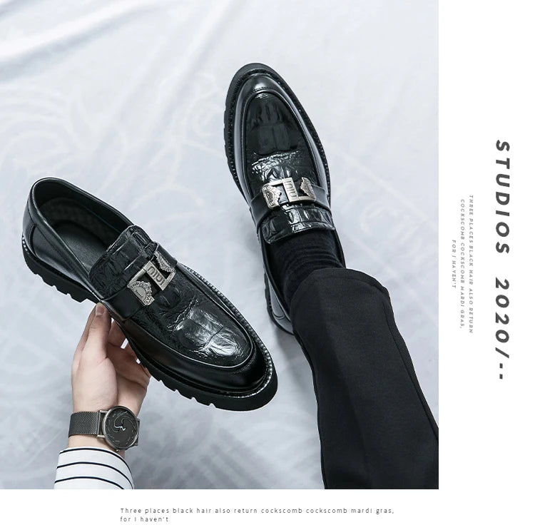 British Street Style Leather Loafers