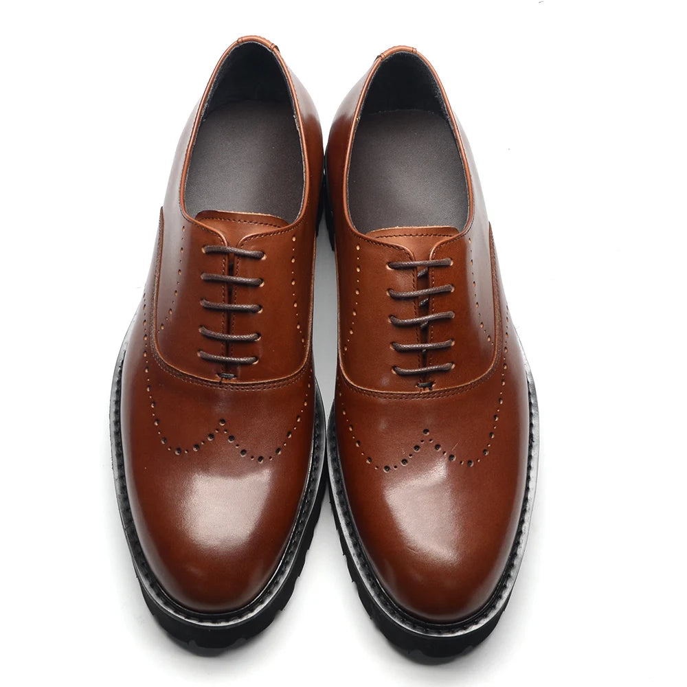 Men's Genuine Leather Oxford Sneakers