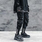 Stylish Japanese Fashion Harajuku Hip Hop Men Pants Streetwear Cargo Pants for Men Ribbon Pockets Joggers Techwear Male Trousers