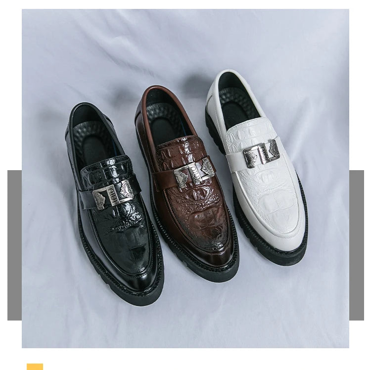 British Street Style Leather Loafers