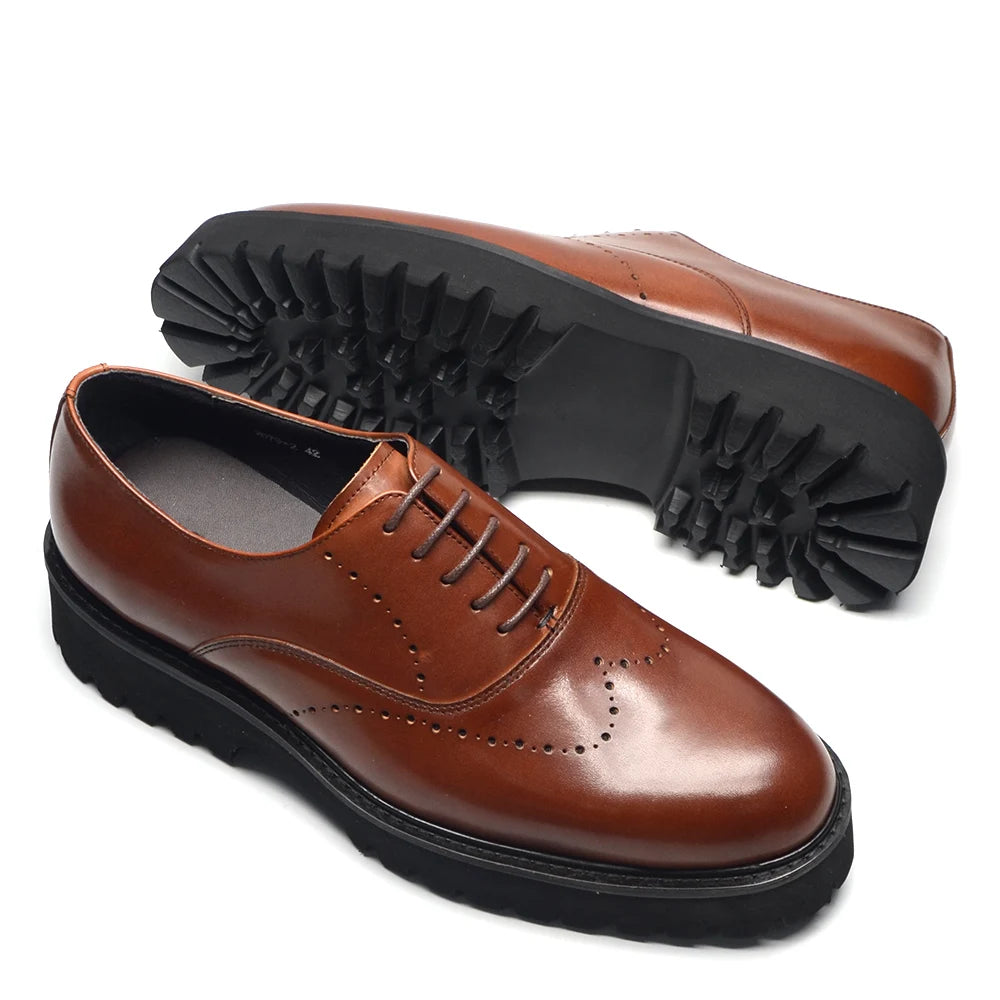 Men's Genuine Leather Oxford Sneakers