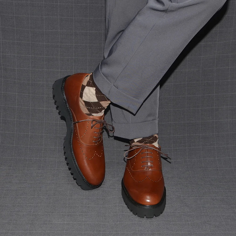 Men's Genuine Leather Oxford Sneakers